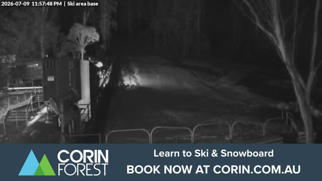 Corin Forest Ski Area Live snow cam captured at 9 July 2026 at 11:58 pm AEST