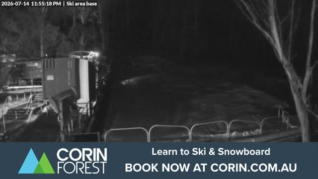 Corin Forest Ski Area Live snow cam captured at 14 July 2026 at 11:55 pm AEST