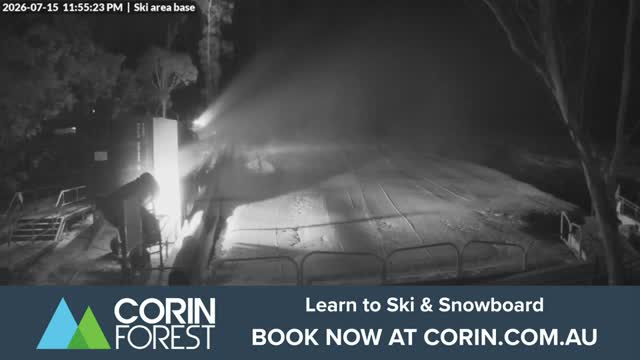 Corin Forest Ski Area Live snow cam captured at 15 July 2026 at 11:55 pm AEST