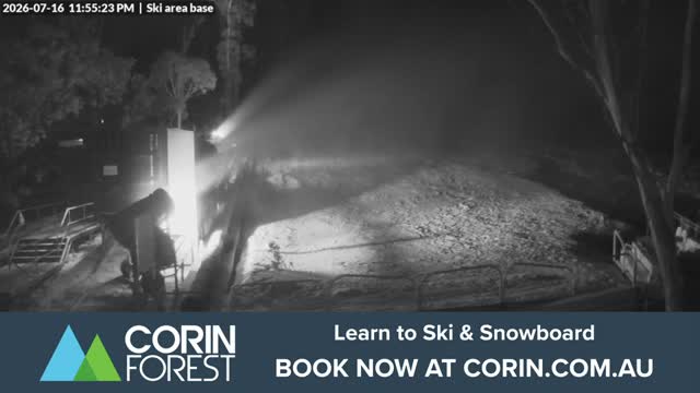 Corin Forest Ski Area Live snow cam captured at 16 July 2026 at 11:55 pm AEST