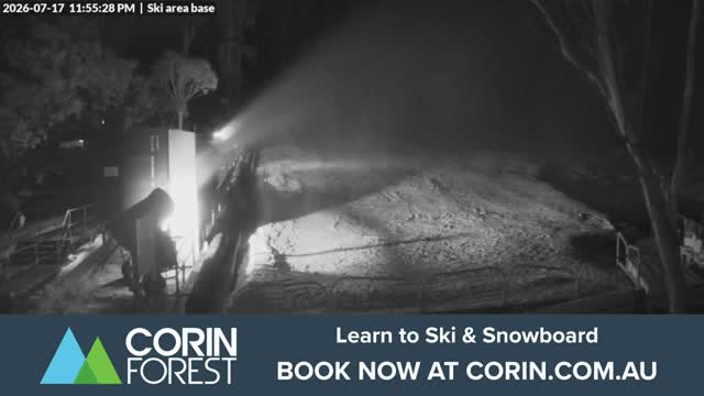 Corin Forest Ski Area Live snow cam captured at 17 July 2026 at 11:55 pm AEST