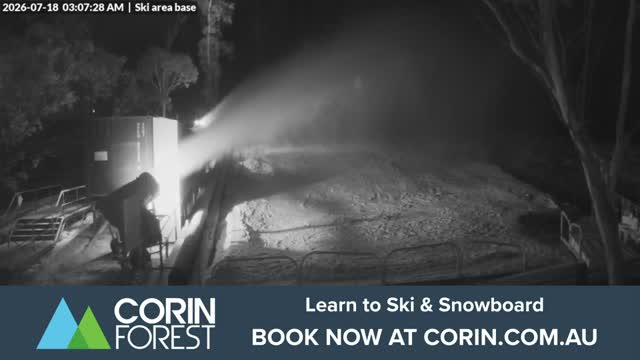 Corin Forest Ski Area Live snow cam captured at 18 July 2026 at 3:07 am AEST