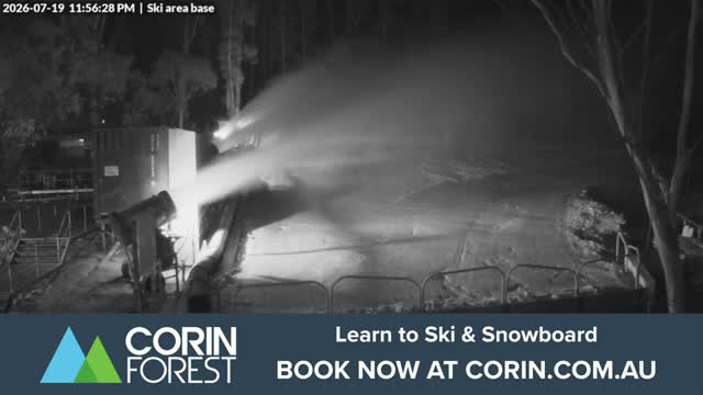 Corin Forest Ski Area Live snow cam captured at 19 July 2026 at 11:56 pm AEST