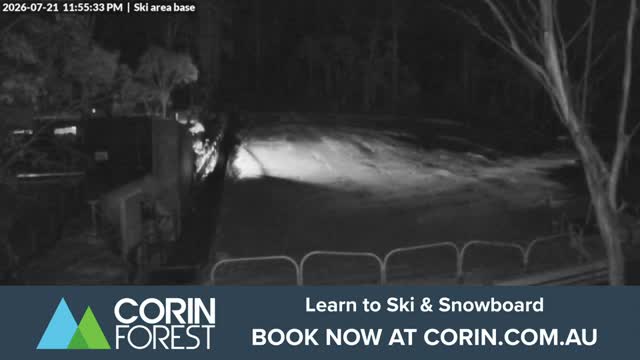 Corin Forest Ski Area Live snow cam captured at 21 July 2026 at 11:55 pm AEST