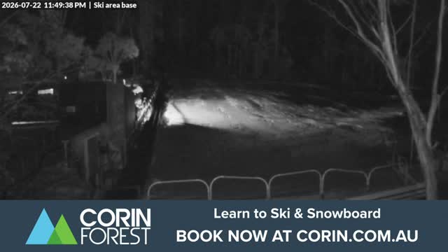 Corin Forest Ski Area Live snow cam captured at 22 July 2026 at 11:49 pm AEST