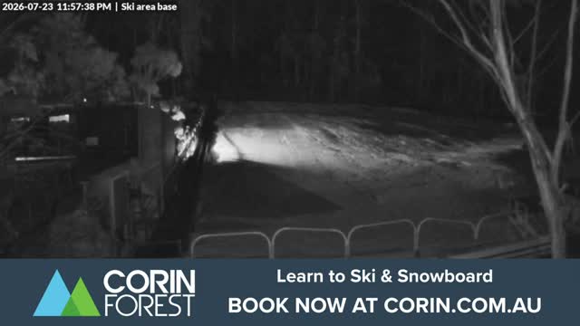Corin Forest Ski Area Live snow cam captured at 23 July 2026 at 11:58 pm AEST