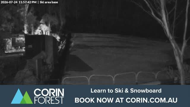 Corin Forest Ski Area Live snow cam captured at 24 July 2026 at 11:58 pm AEST