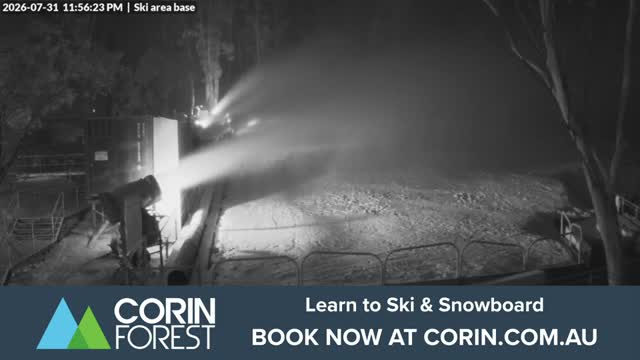 Corin Forest Ski Area Live snow cam captured at 31 July 2026 at 11:56 pm AEST