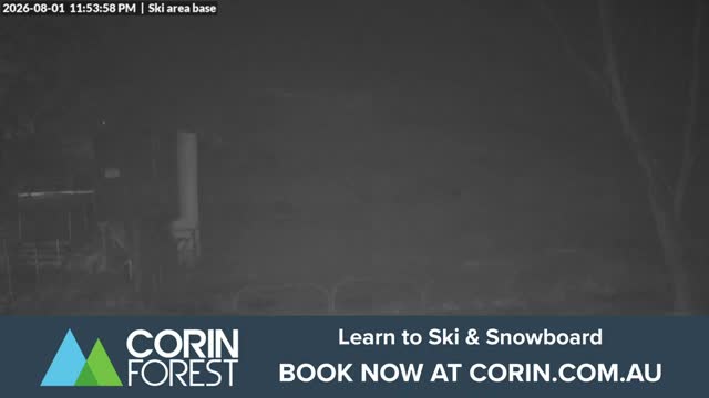 Corin Forest Ski Area Live snow cam captured at 1 August 2026 at 11:54 pm AEST