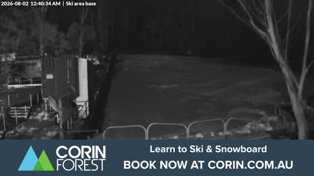 Corin Forest Ski Area Live snow cam captured at 4 August 2026 at 11:05 pm AEST