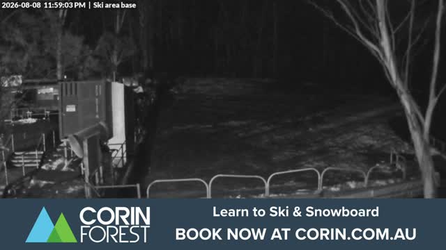 Corin Forest Ski Area Live snow cam captured at 8 August 2026 at 11:59 pm AEST