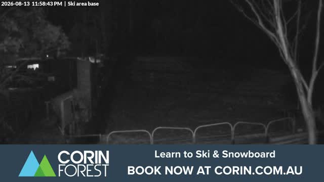 Corin Forest Ski Area Live snow cam captured at 13 August 2026 at 11:59 pm AEST
