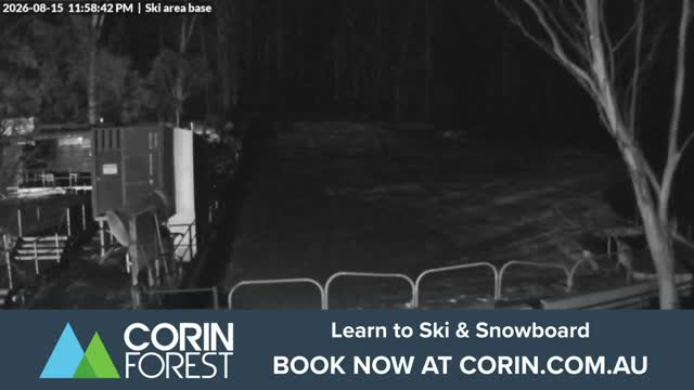 Corin Forest Ski Area Live snow cam captured at 15 August 2026 at 11:59 pm AEST