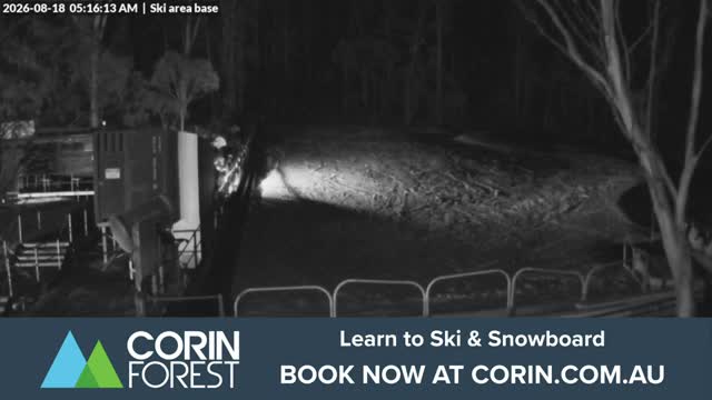 Corin Forest Ski Area Live snow cam captured at 18 August 2026 at 5:16 am AEST