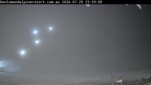 Ben Lomond Summit / Front Valley snow cam captured at 29 July 2026 at 11:59 pm AEST