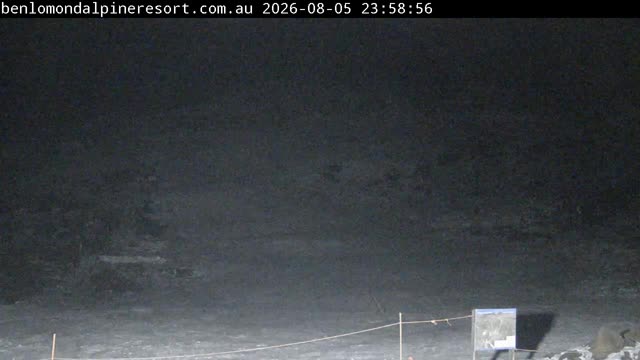 Ben Lomond Summit / Front Valley snow cam captured at 5 August 2026 at 11:59 pm AEST