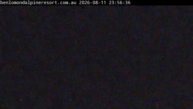 Ben Lomond Summit / Front Valley snow cam captured at 11 August 2026 at 11:57 pm AEST