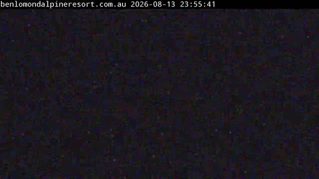 Ben Lomond Summit / Front Valley snow cam captured at 13 August 2026 at 11:56 pm AEST