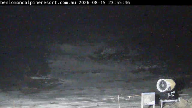 Ben Lomond Summit / Front Valley snow cam captured at 15 August 2026 at 11:56 pm AEST