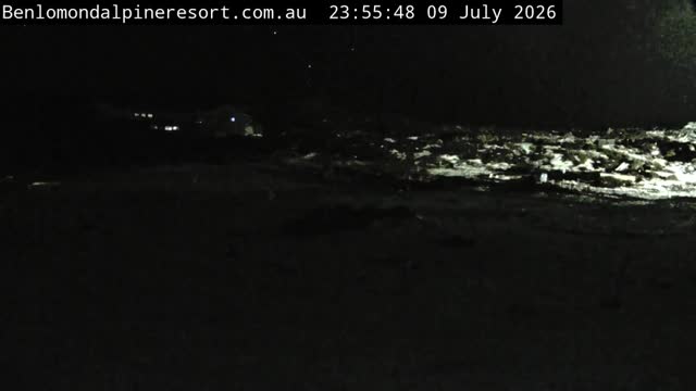 Ben Lomond Toboggan Area / Village Poma snow cam captured at 9 July 2026 at 11:56 pm AEST