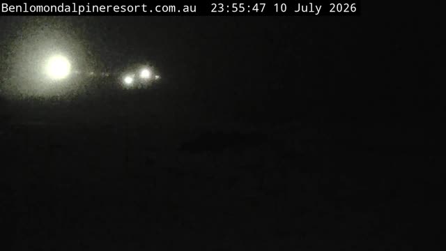 Ben Lomond Toboggan Area / Village Poma snow cam captured at 10 July 2026 at 11:56 pm AEST