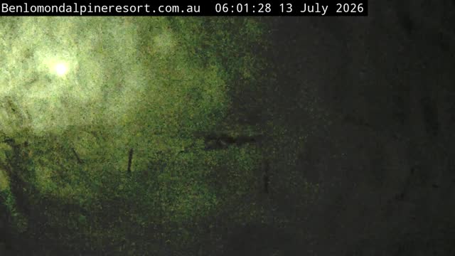Ben Lomond Toboggan Area / Village Poma snow cam captured at 13 July 2026 at 6:01 am AEST
