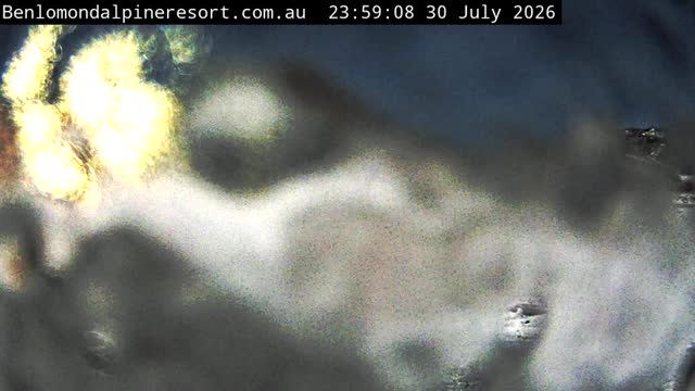 Ben Lomond Toboggan Area / Village Poma snow cam captured at 30 July 2026 at 11:59 pm AEST