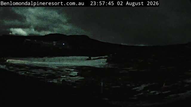 Ben Lomond Toboggan Area / Village Poma snow cam captured at 2 August 2026 at 11:58 pm AEST
