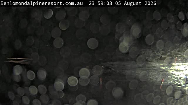 Ben Lomond Toboggan Area / Village Poma snow cam captured at 5 August 2026 at 11:59 pm AEST