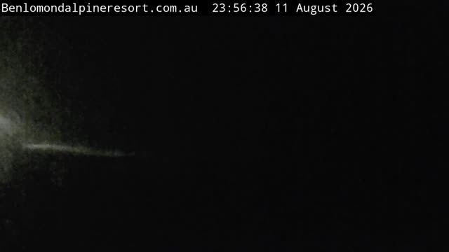 Ben Lomond Toboggan Area / Village Poma snow cam captured at 11 August 2026 at 11:57 pm AEST