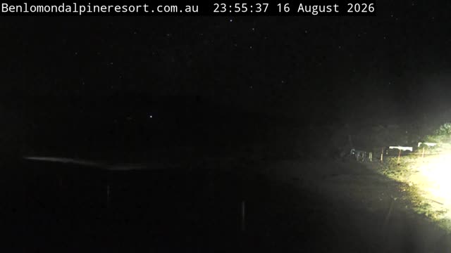 Ben Lomond Toboggan Area / Village Poma snow cam captured at 16 August 2026 at 11:56 pm AEST