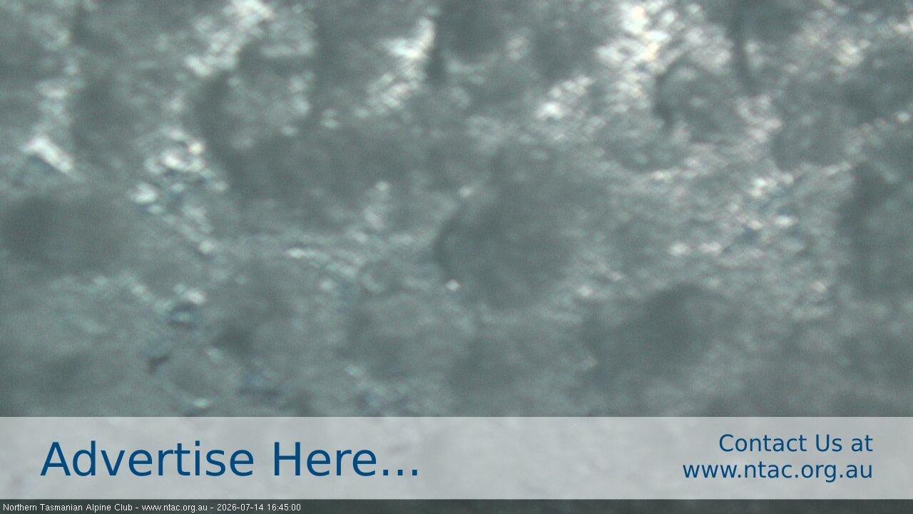 Ben Lomond NTAC Top Slopes snow cam captured at 14 July 2026 at 4:47 pm AEST