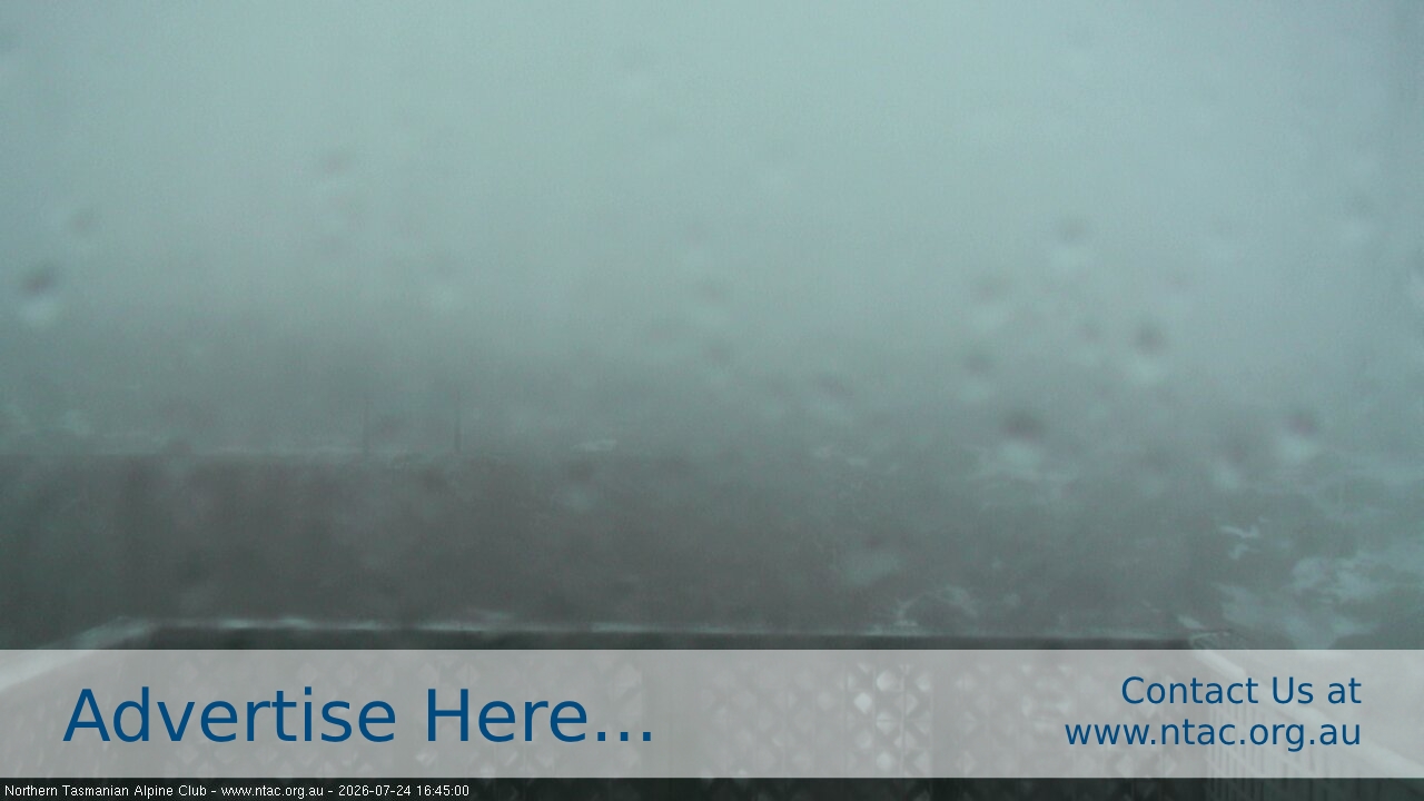 Ben Lomond NTAC Top Slopes snow cam captured at 24 July 2026 at 4:48 pm AEST