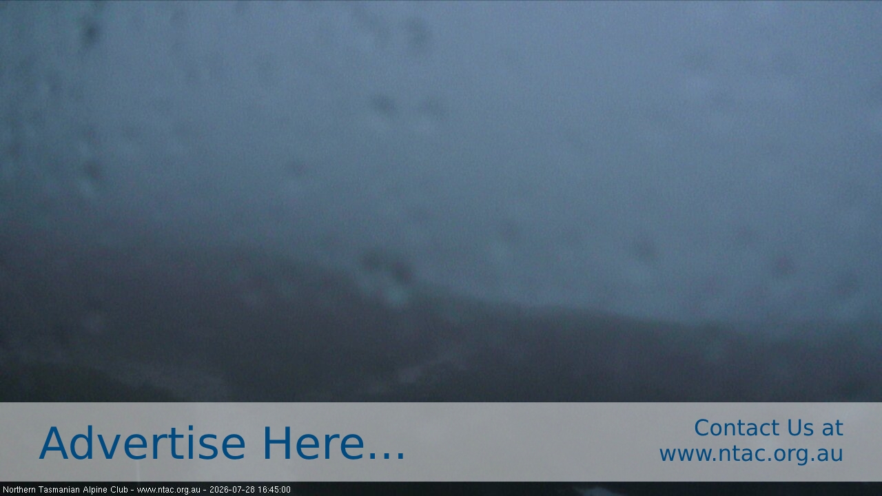 Ben Lomond NTAC Front Slopes snow cam captured at 28 July 2026 at 4:48 pm AEST